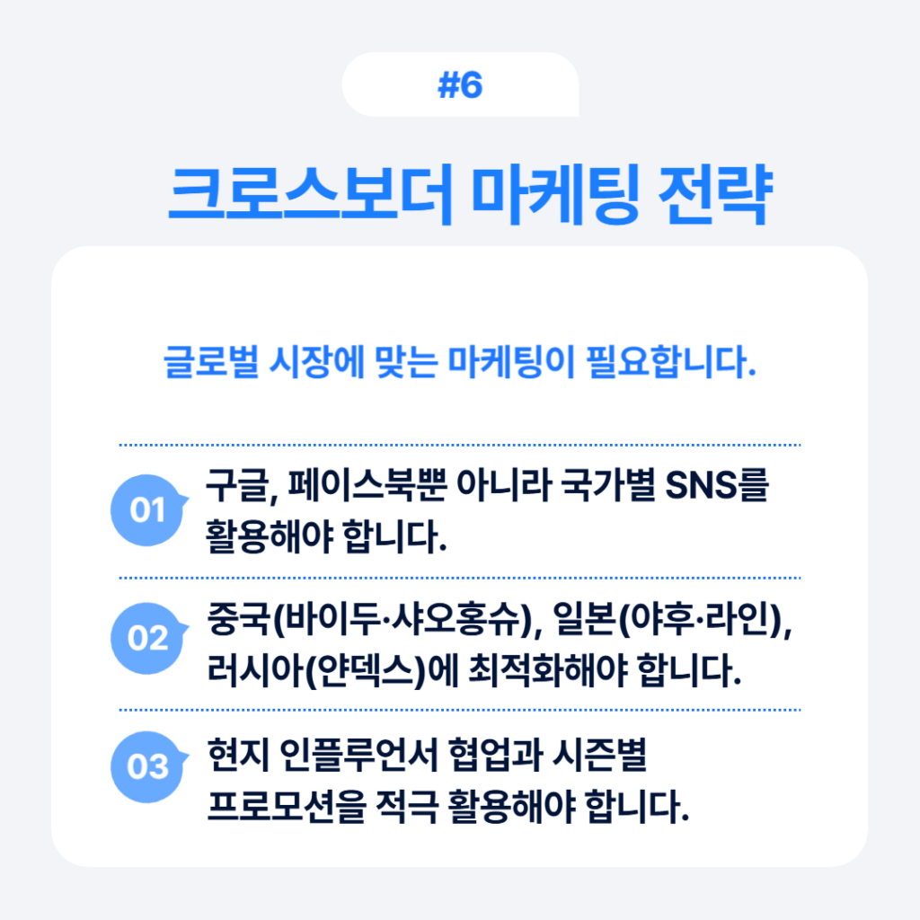 크로스보더 이커머스 7가지 성공전략 6 크로스보더 마케팅 전략 - 구글과 페이스북 활용법, 중국 바이두와 일본 야후, 현지 인플루언서 협업 방법