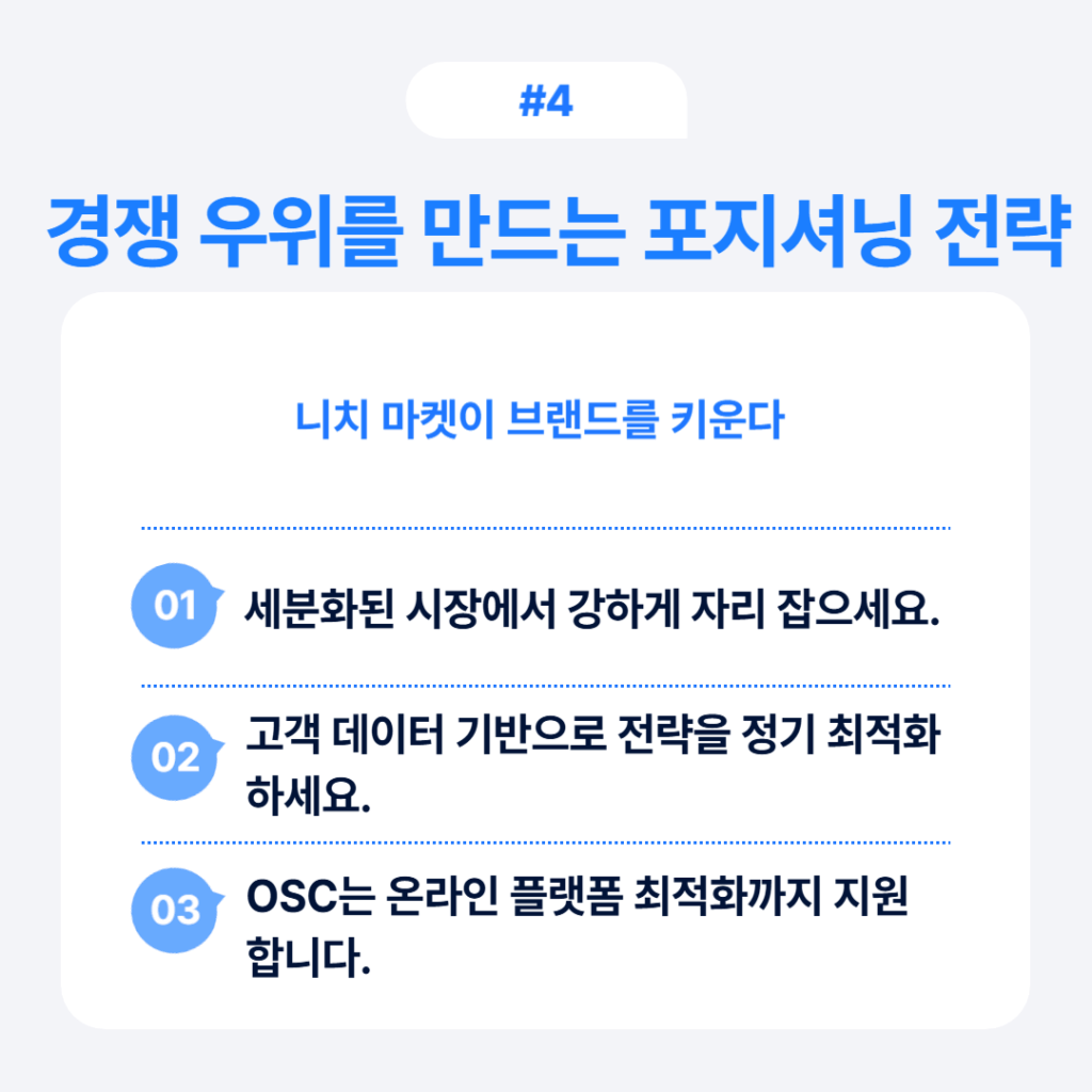 경쟁 우위를 만드는 브랜드 포지셔닝 전략 니치 마켓 타겟팅과 데이터 활용법