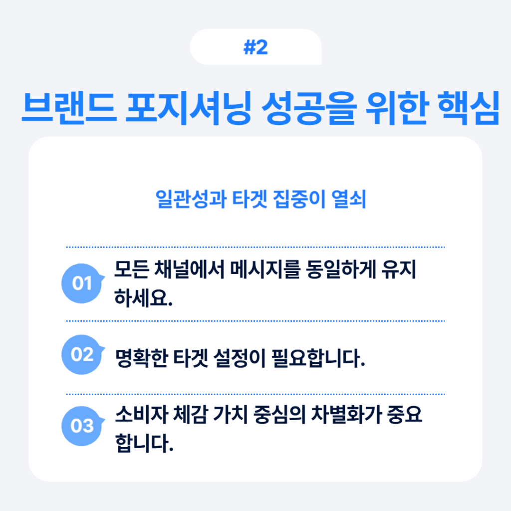 브랜드 포지셔닝 성공을 위한 핵심 일관성과 타겟 집중 전략