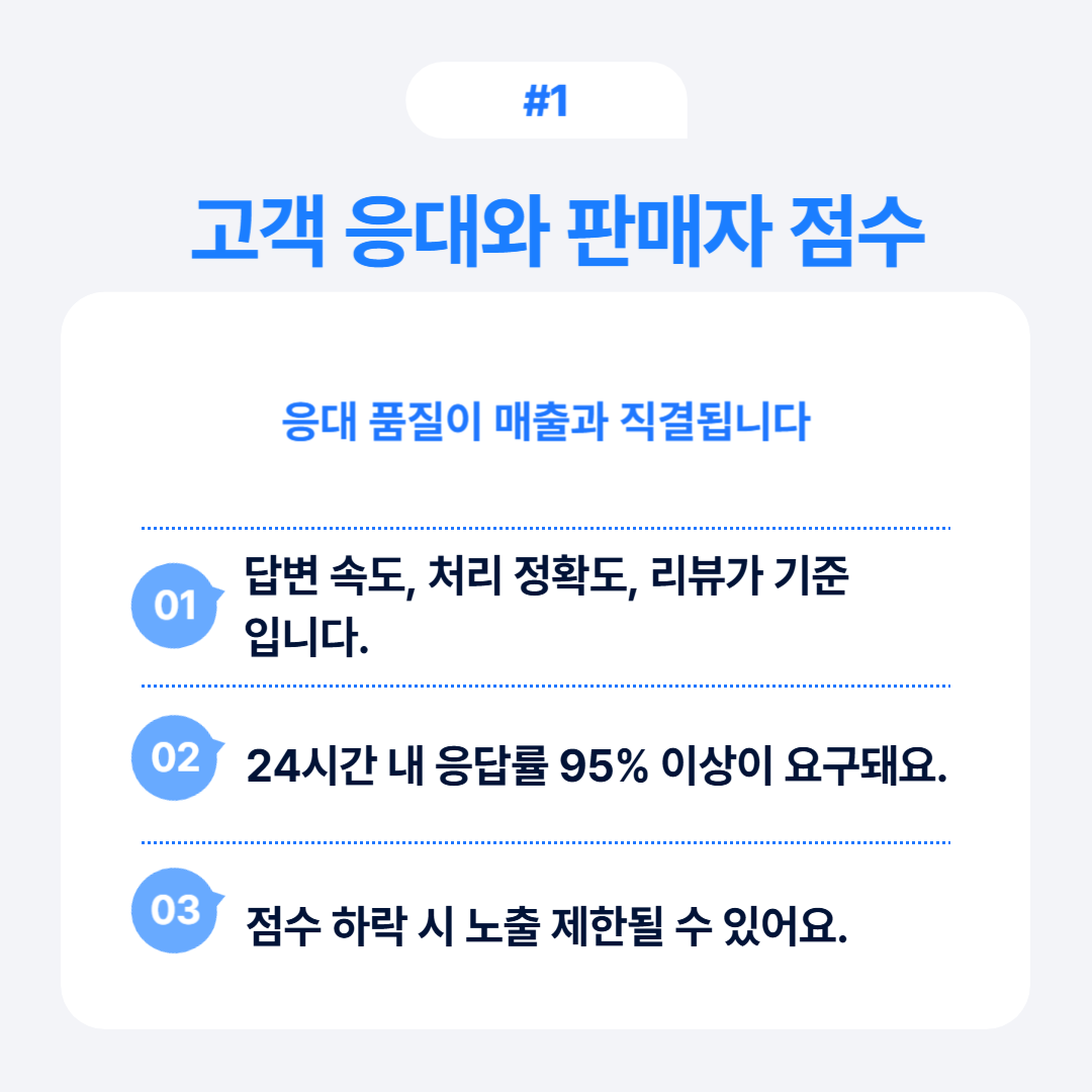 고객 응대와 판매자 점수의 중요성에 대한 이해