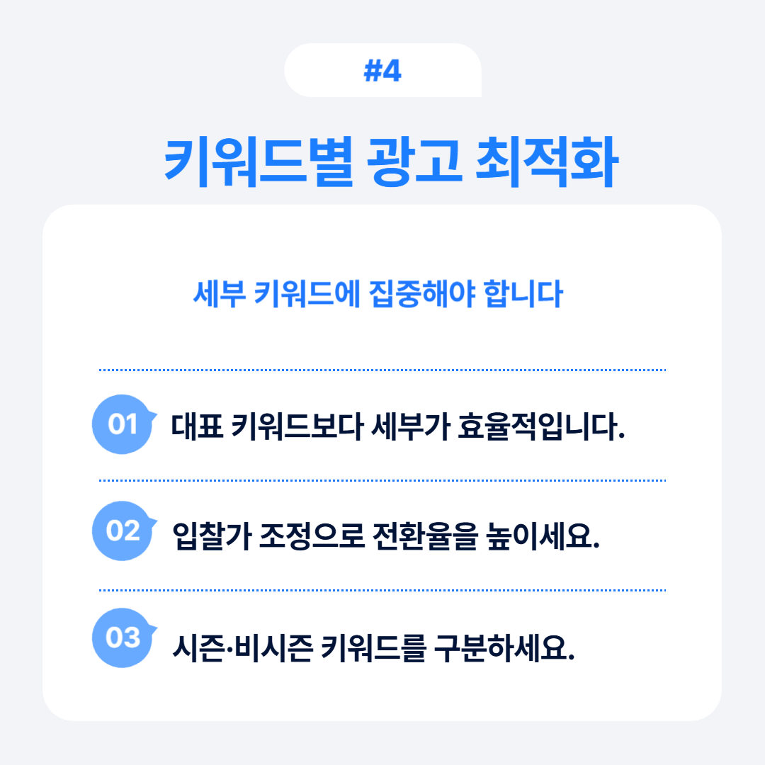 키워드별 광고 최적화를 위한 전략을 설명합니다.