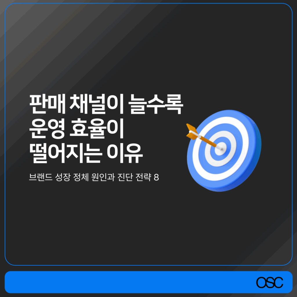 판매 채널의 운영 효율 저하 원인
