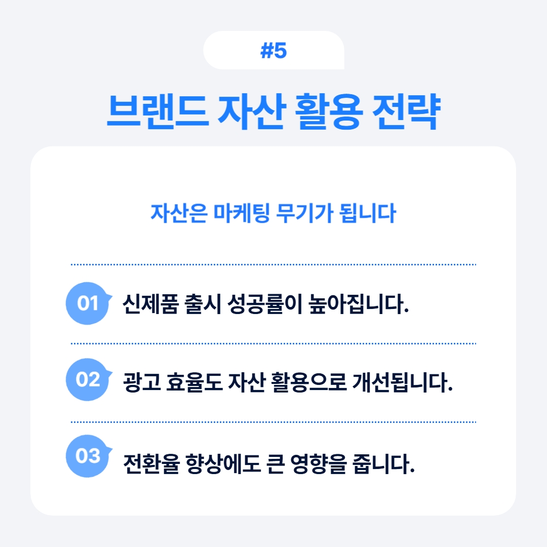 리브랜딩 전 브랜드 자산 점검 6단계 5 마케팅 성공을 위한 브랜드 자산 활용 전략 소개.