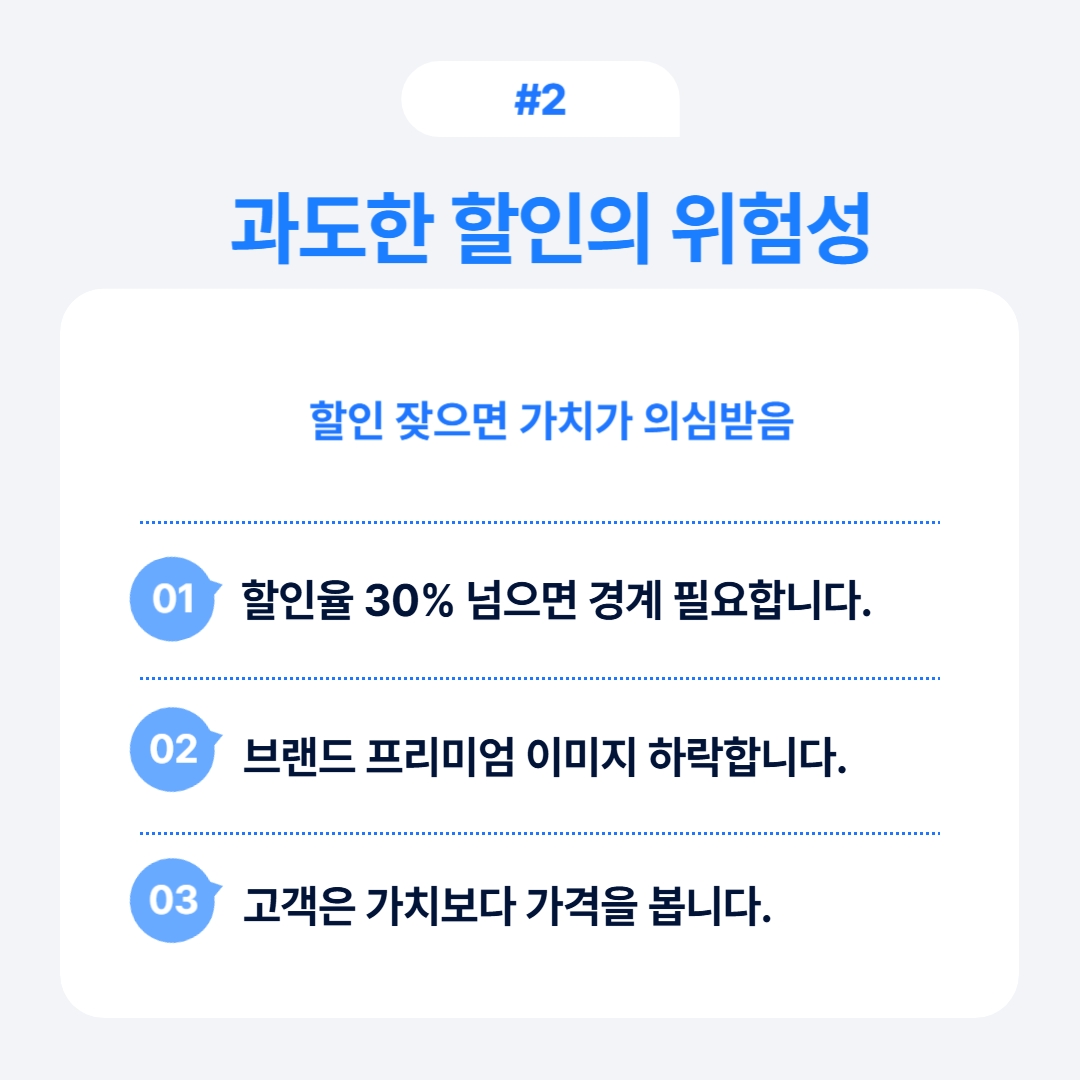 과도한 할인율이 고객 신뢰에 미치는 부정적 영향