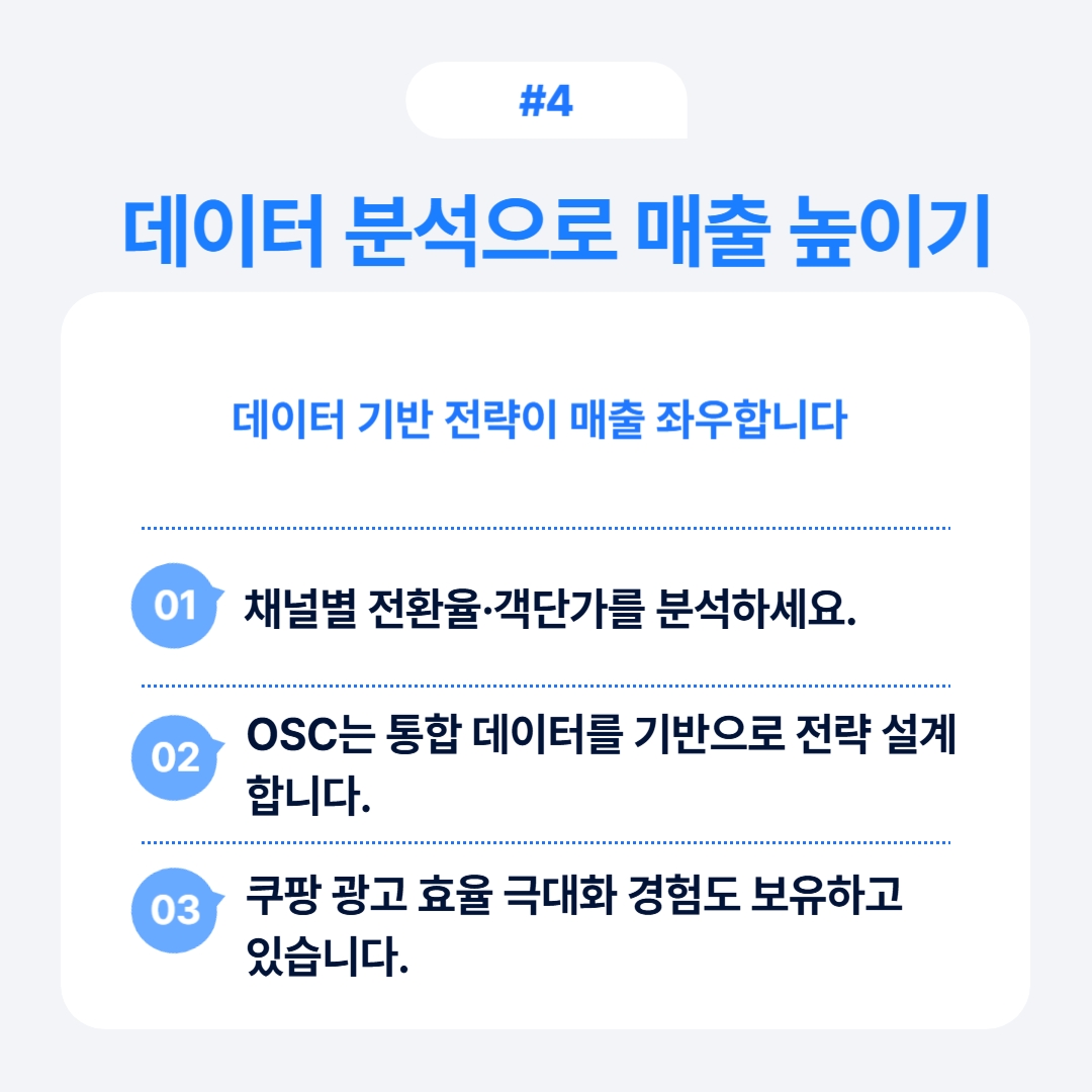 채널별 데이터 분석을 통해 매출을 높이는 전략을 살펴본다.