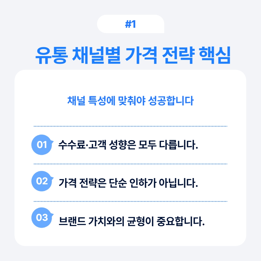 유통 채널에 맞춰 성공하는 가격 전략에 대한 설명