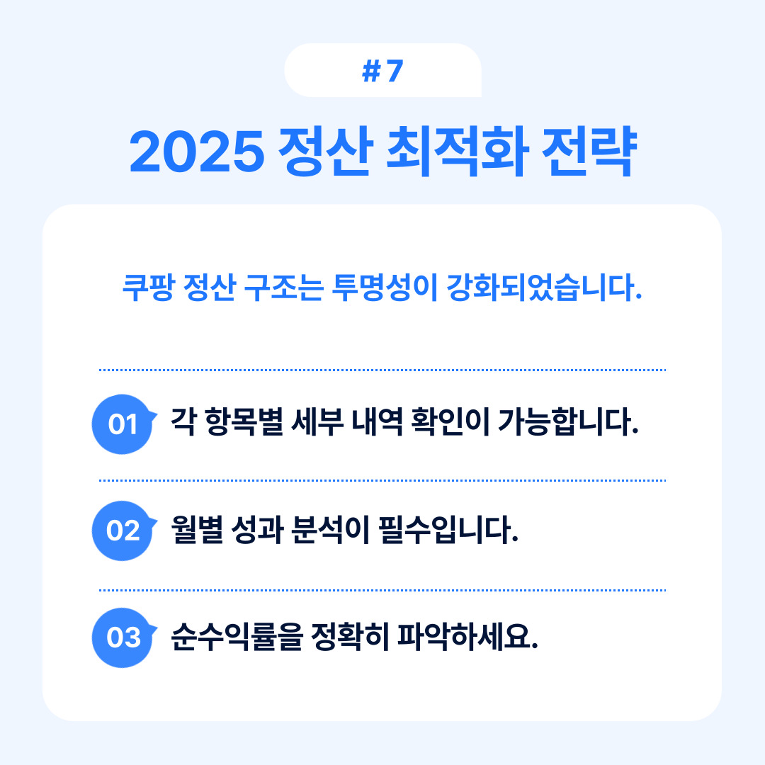 2025년 정산 최적화 전략 및 방법을 설명하는 그래픽