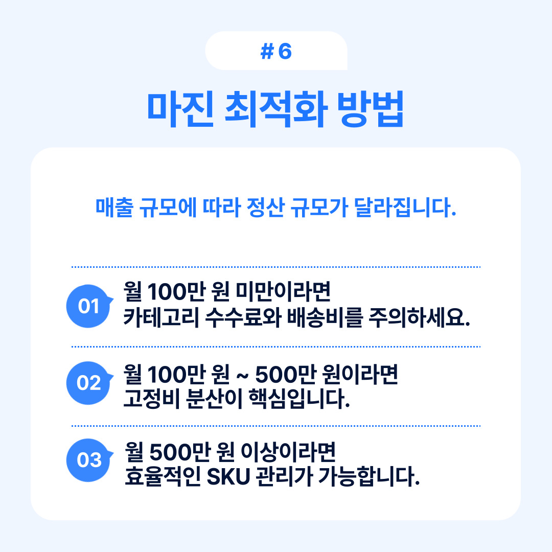 매출 규모에 따라 달라지는 마진 최적화 방법에 대한 설명