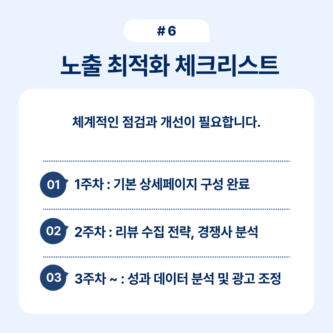 노출 최적화를 위한 포괄적인 체크리스트로 실행 방안을 제시합니다.