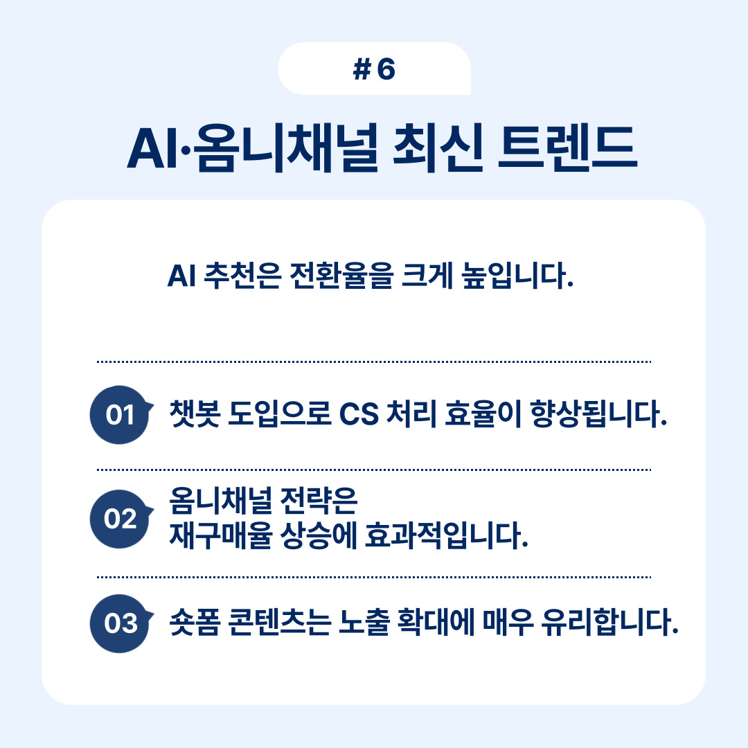 AI와 옴니채널 최신 트렌드를 소개하는 이미지