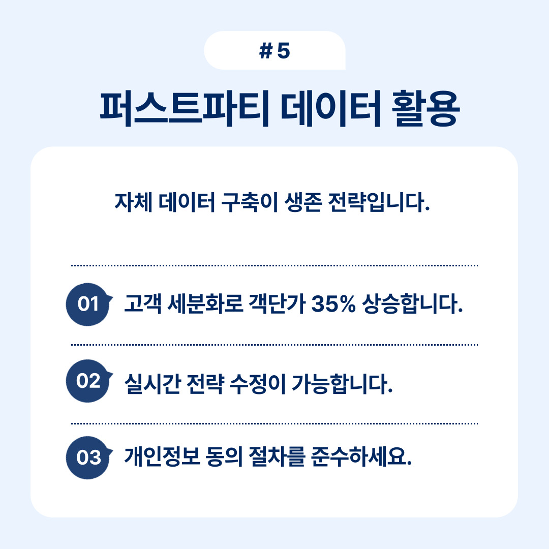 디지털 마케팅 사례 7가지 핵심 정리 5 퍼스트파티 데이터 활용을 강조한 이미지를 지칭합니다.