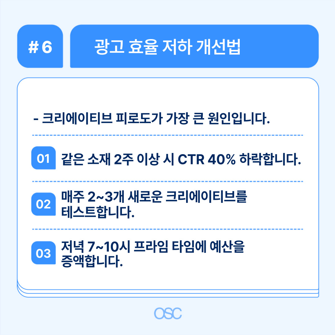 광고 효율 저하를 개선하기 위한 방법론