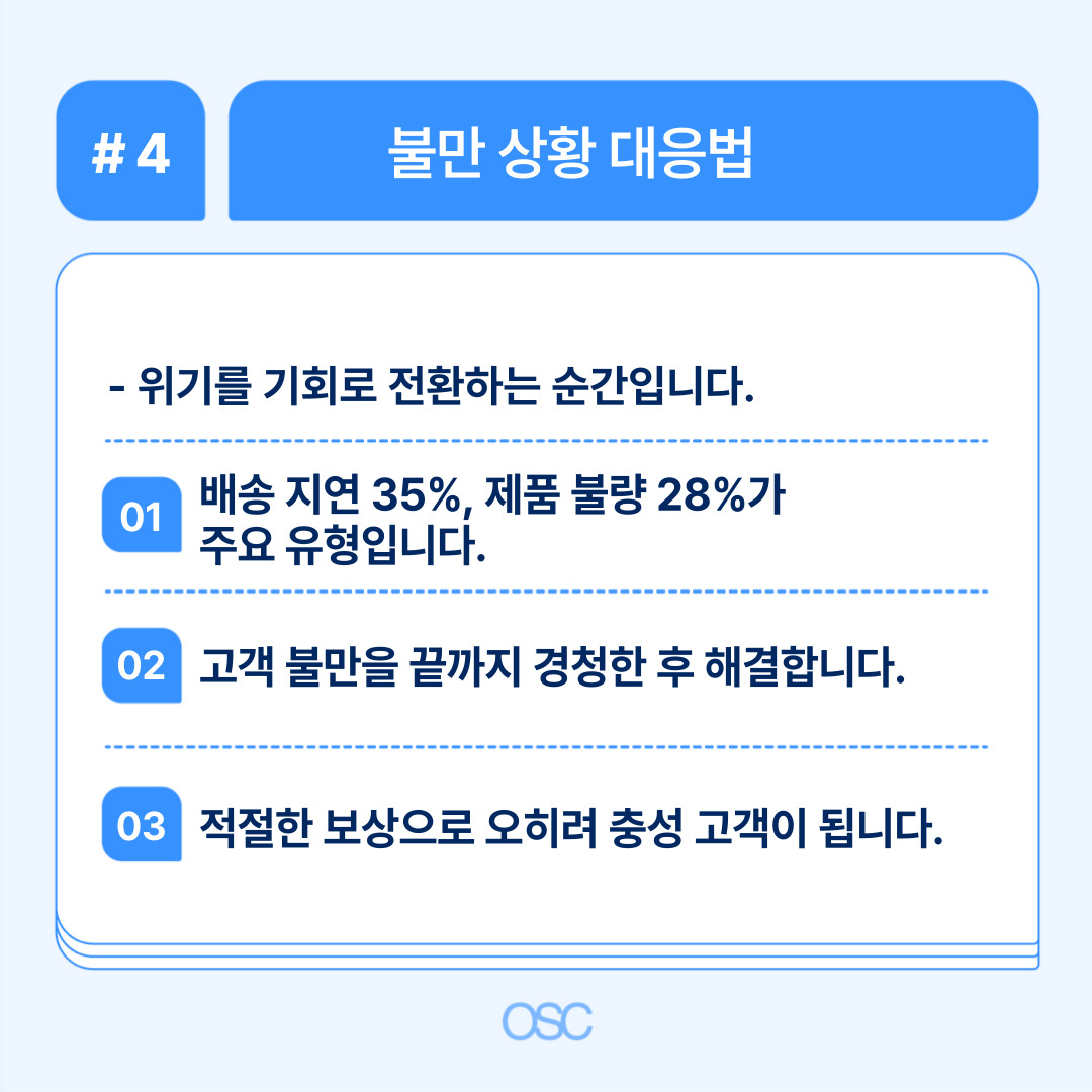 고객 불만을 해결하는 불만 응대의 중요성.