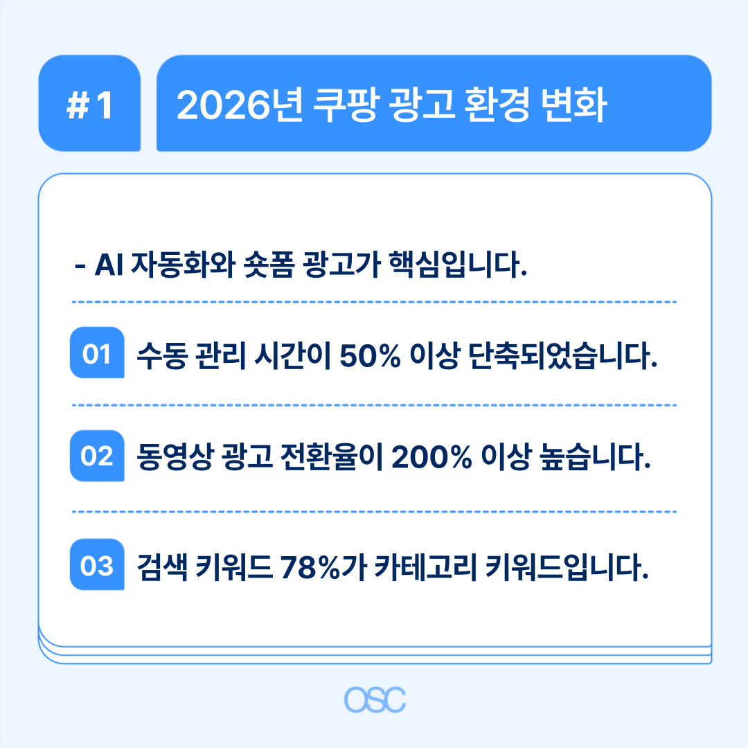 2026년 쿠팡 광고 환경 변화에 대한 정보 제공