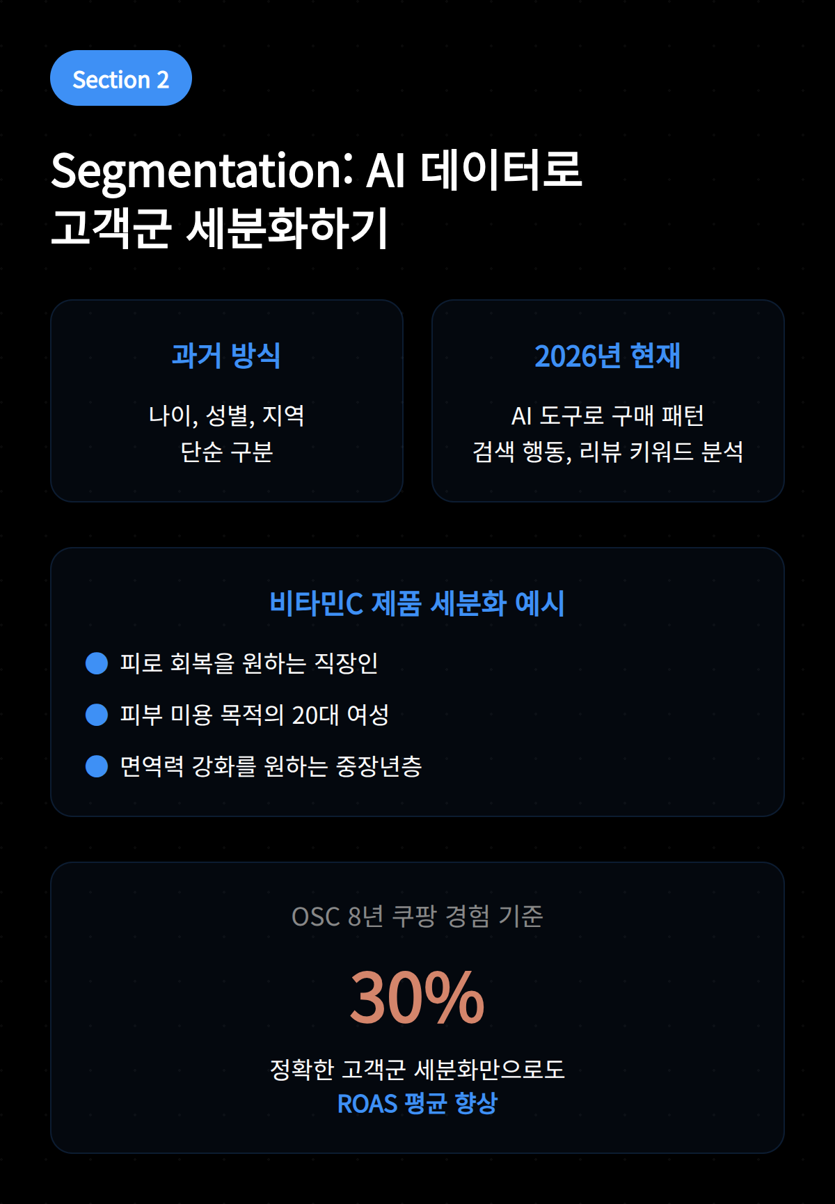 STP 전략 뜻부터 쿠팡 실전 5단계 OSC 2 AI 데이터로 고객군을 세분화하는 방법에 대한 이미지