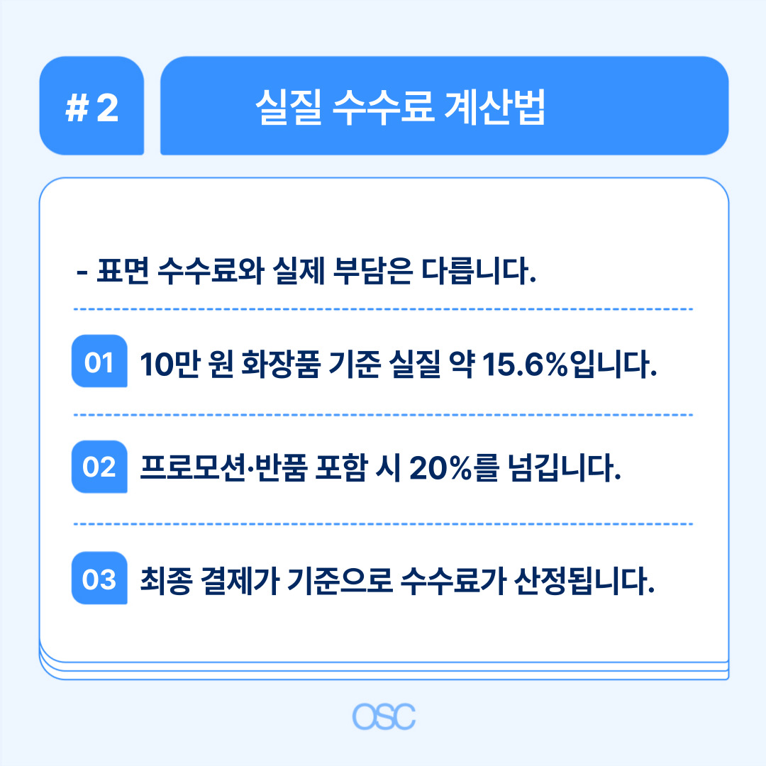 실제 수수료와 부담을 비교하는 분석 내용