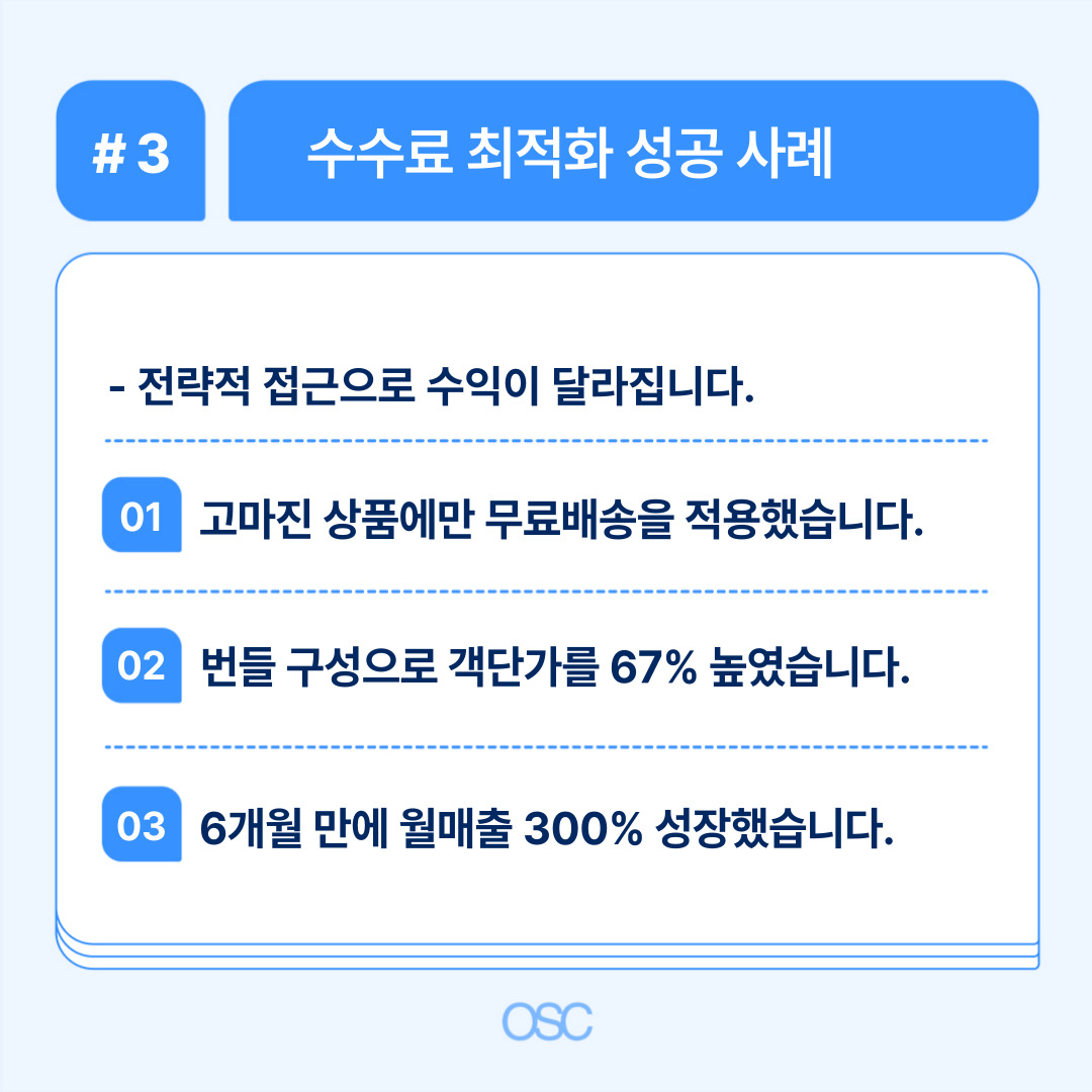 수수료 최적화 성공 사례와 전략에 대한 설명