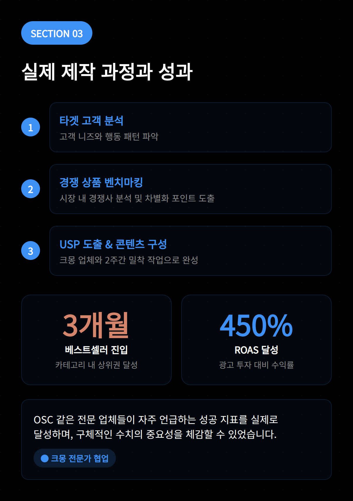 실제 제작 과정과 성공 사례에 대한 정보.