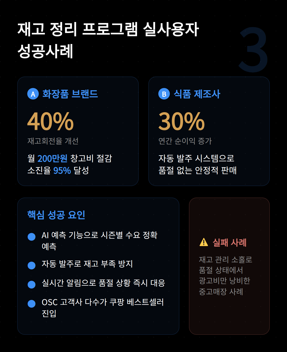 재고 정리 프로그램의 성공 사례와 실사용자의 성과 분석