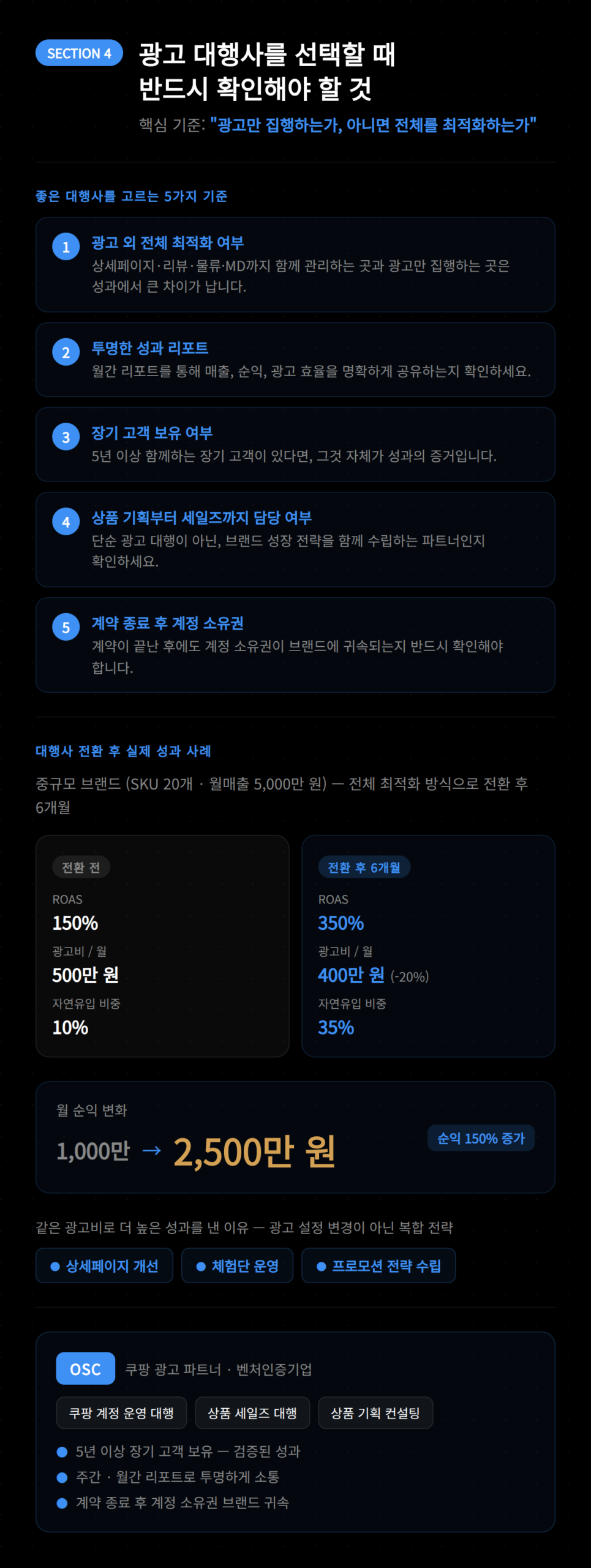 광고 대행사를 선택할 때 확인해야 할 기준에 대해 설명합니다.