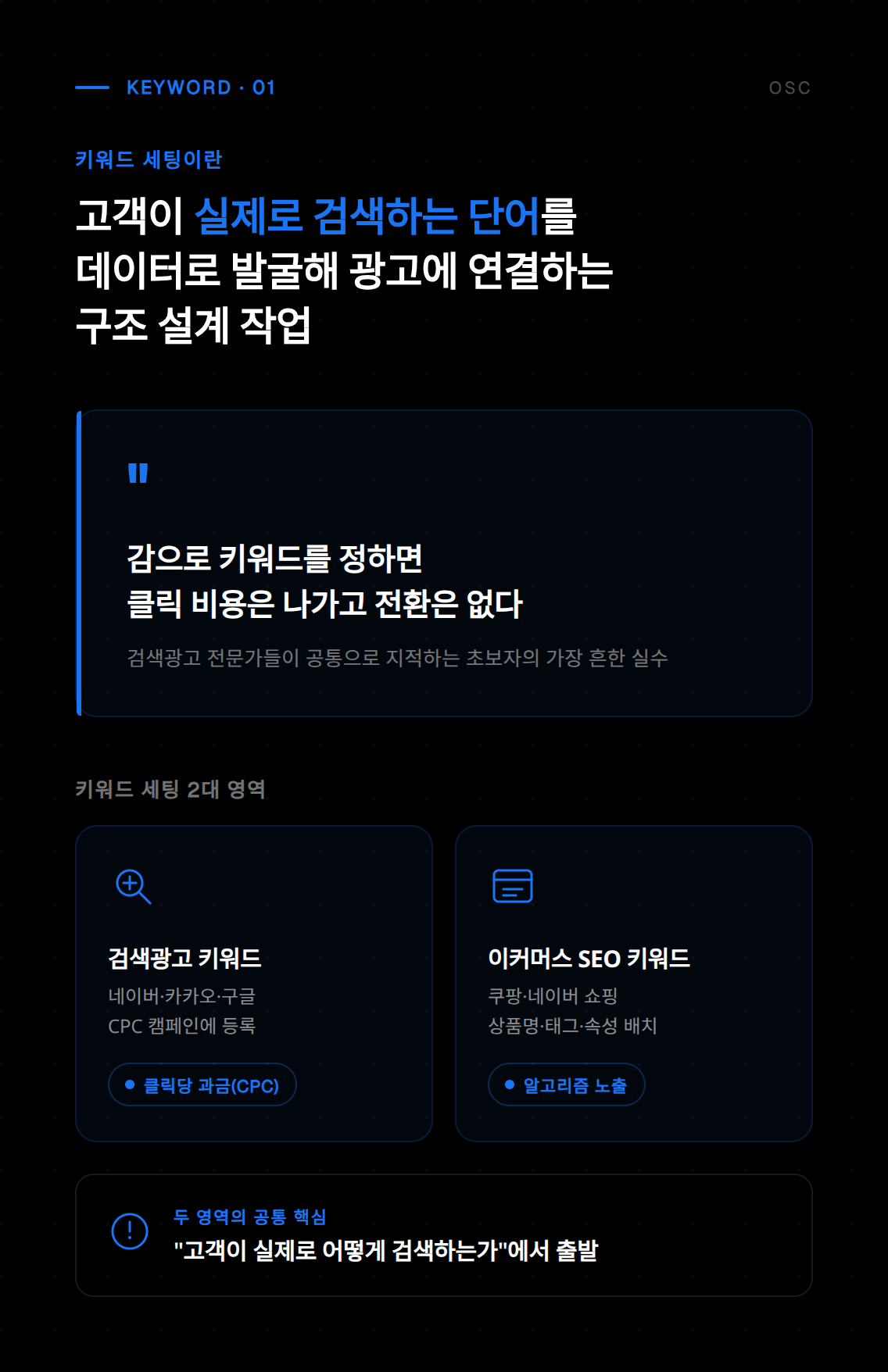 블로그 SEO를 위한 키워드 세팅 방법과 기본 설정 화면을 보여주는 예시