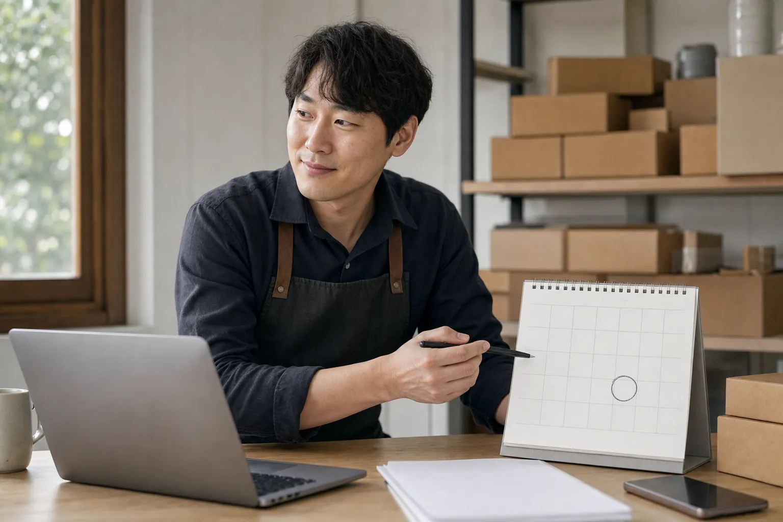 브랜드 차별화 전략 4단계 질문으로 찾기 4 다음 분기 계획을 캘린더로 점검하는 소상공인 대표