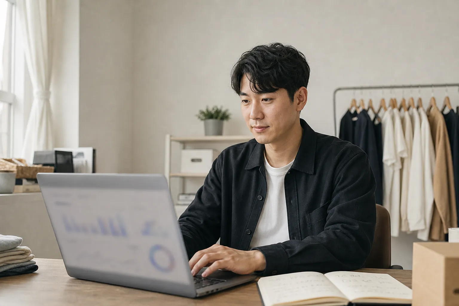광고 집행 전 지표를 점검하는 브랜드 대표