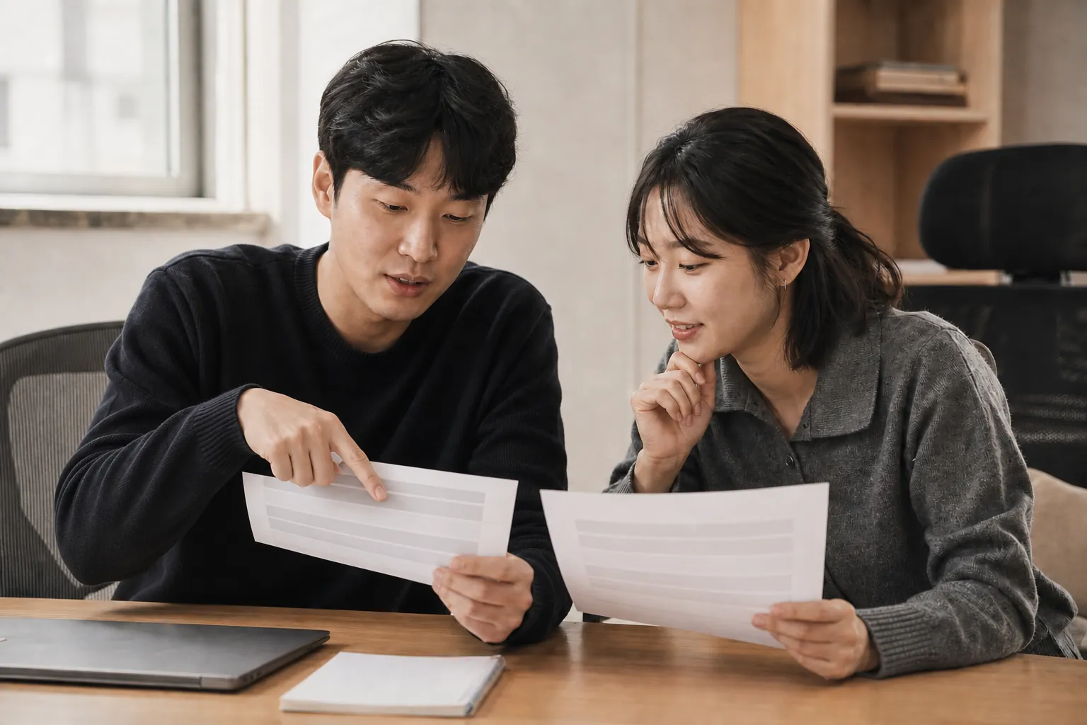 신상품과 기존상품 데이터를 비교하는 두 운영자