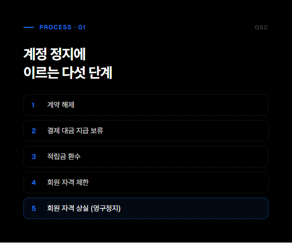 쿠팡 영구정지 재가입, 약관이 말하는 조건은 이것입니다 2 쿠팡 계정 정지에 이르는 단계