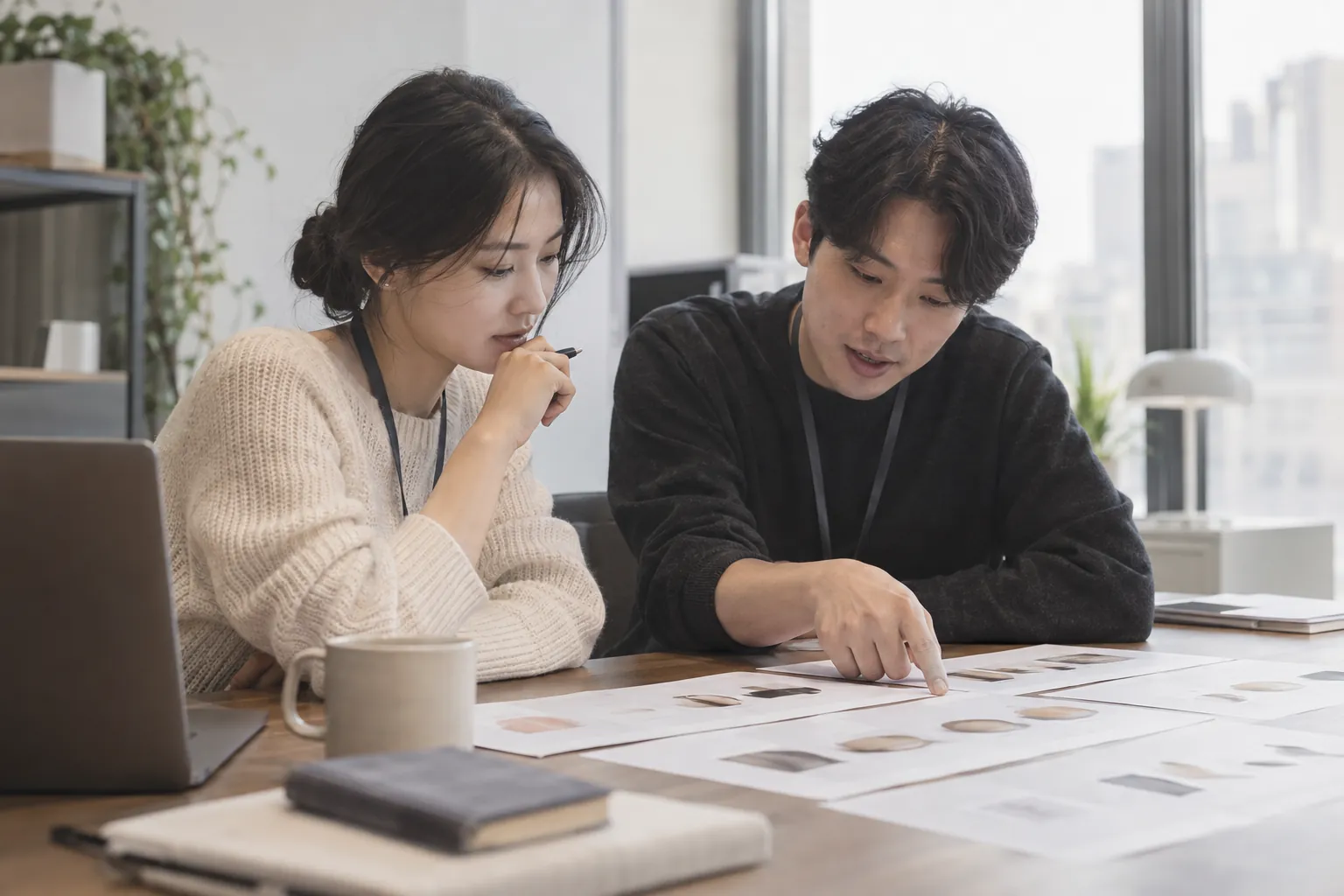 로켓그로스 장단점, 무료는 계속되지 않습니다 4 셀러가 모니터로 매출 그래프를 보며 고민하는 장면